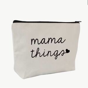 Canvas Pouch with Heart Detail